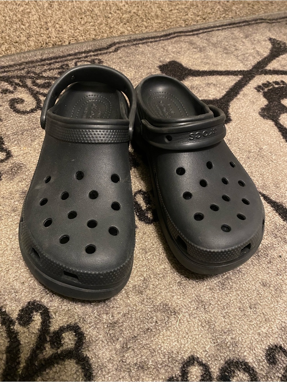 Black Platform Crocs